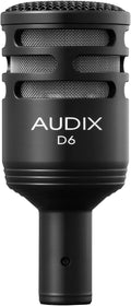 AUDIX D6 Cardioid Dynamic Kick Drum Microphone for Kick Drums and Bass Instruments