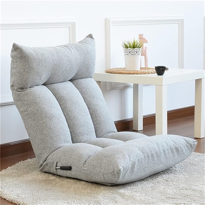 Office Chair Gaming Chair Computer Chair Floor Chair Adjustable Backrest and Headrest Folding Lazy Recliner Floor Seating Sofa Chair for TV Watching