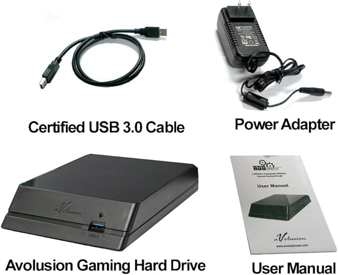 Avolusion HDDGear 2TB (2000GB) USB 3.0 External Gaming Hard Drive (Designed for Xbox One Pre-Formatted) - 2 Year Warranty (Renewed)