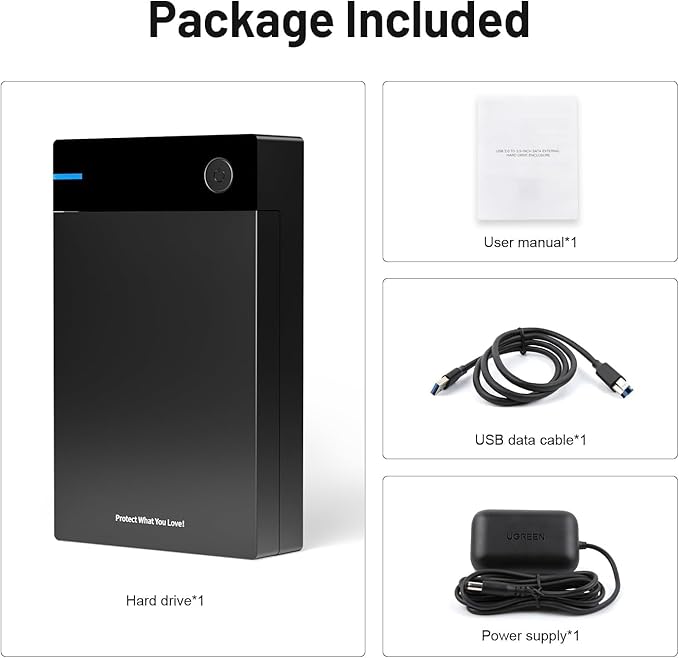 Kinhank 12tb Retro Game Hard Drive with 96000+ Games Retro Game Consoles Compatible with 400+ Emulators 6000+3D Games Portable Game Hard Drive Disk Compatible with Win 7/8/10/11