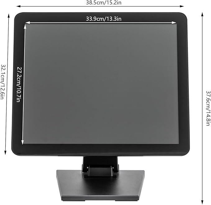 17 Touch Screen LCD Display Monitor Cash Register VOD System POS Monitor Touch Screen for Retail Restaurant Store 10-Point Touch Win/Android/Linux Compatible 1280x1024 HD 0-90° Adjustable