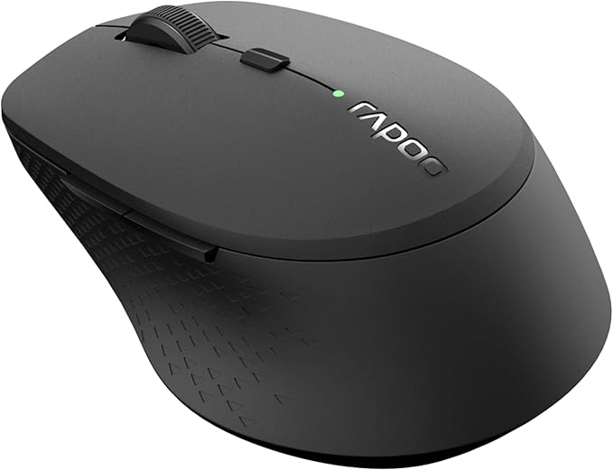 Rapoo Wireless Mouse M300G Multi-Device Wireless Mouse Computer USB Mouse Portable Silent Mouse Optical Mouse with 6 Buttons 1AA Battery 4 DPI Ergonomics Mouse for PC/Laptop/Office