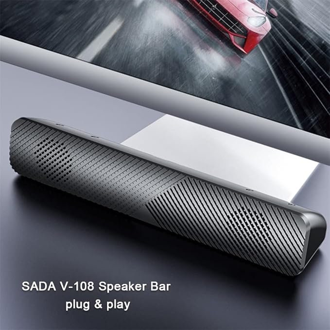 Portable Speaker Bar Computer Speaker 4D Stereo HiFi Sound Wired Computer Sound Bar USB Powered Soundbar Speaker for PC TV