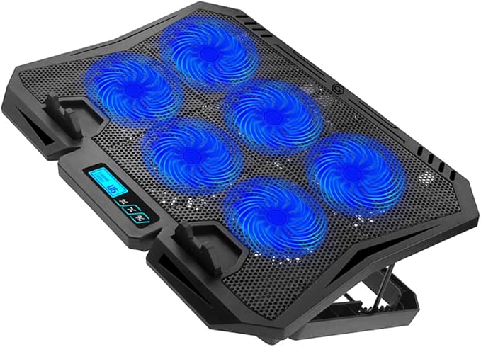 Veemoon Laptop Cooling Pad with Variable Speed Airflow 15.6-inch Quiet Laptop Cooler Stand for PC Notebook Cooling and Ventilation Suitable for Gaming and Office Use