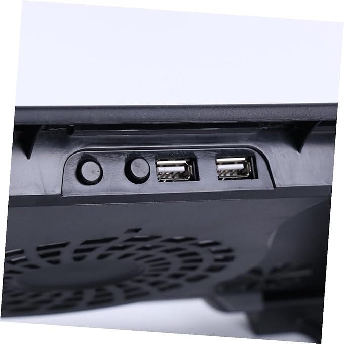 HOMSFOU Laptop Cooling Pad with 5 Fans USB Powered Cooler Stand Adjustable Angle Anti-Skid Base for Gaming and Office Laptops Black