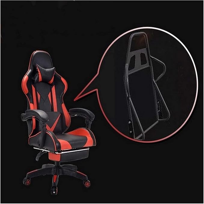 Office Chair Gaming Chair Ergonomic Computer Desk and Chair Office Chair with Footstool Swivel Chair Game Chair Work Chair Chair (Color : White Size : One Size) Needed
