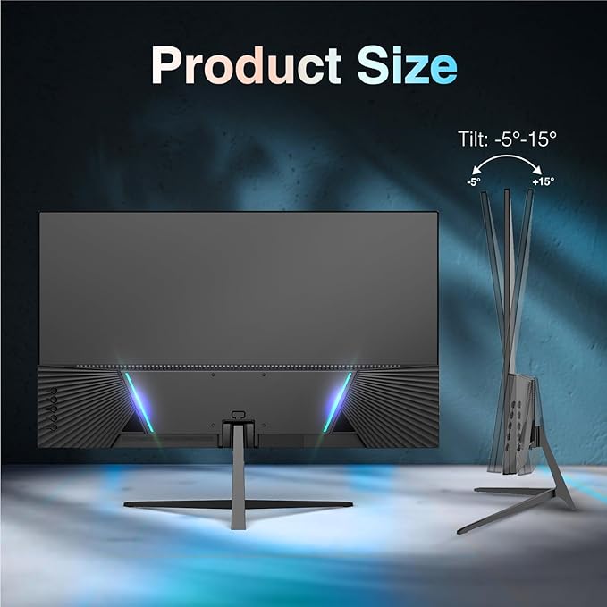 ArcticPro 24 inch Monitor 120Hz FHD 1080p Computer Monitor IPS 99% sRGB Adaptive Sync 1ms Response Time 3-Sided Frameless Ultra Slim VESA Mountable Anti-Blue Light Design HDMI &amp VGA Por