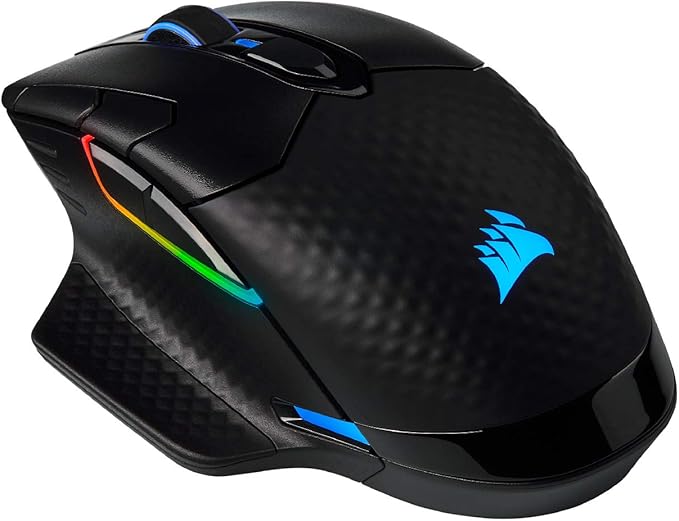 Corsair Dark CORE RGB PRO SE Wireless FPS/MOBA Gaming Mouse with Qi Charging – 18000 DPI – 8 Programmable Buttons – Sub-1ms Wireless – iCUE Compatible – PC Mac PS5 PS4 Xbox – Black