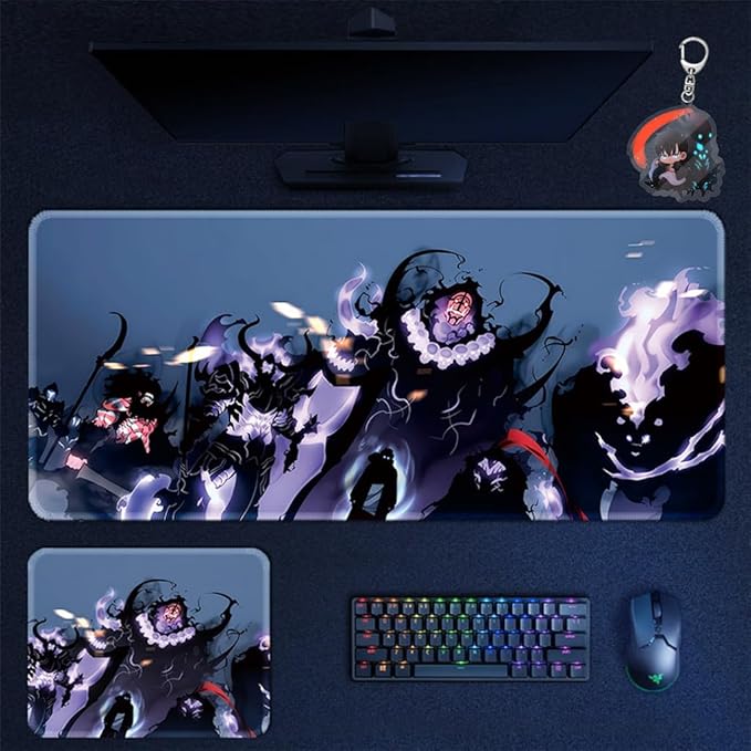 Solo Leveling Mouse Pad Large Gaming Desk Mat Non-Slip Rubber Base Kawaii Anime Mousepad Multiple Sizes (12231.5 x 11.8 inches)