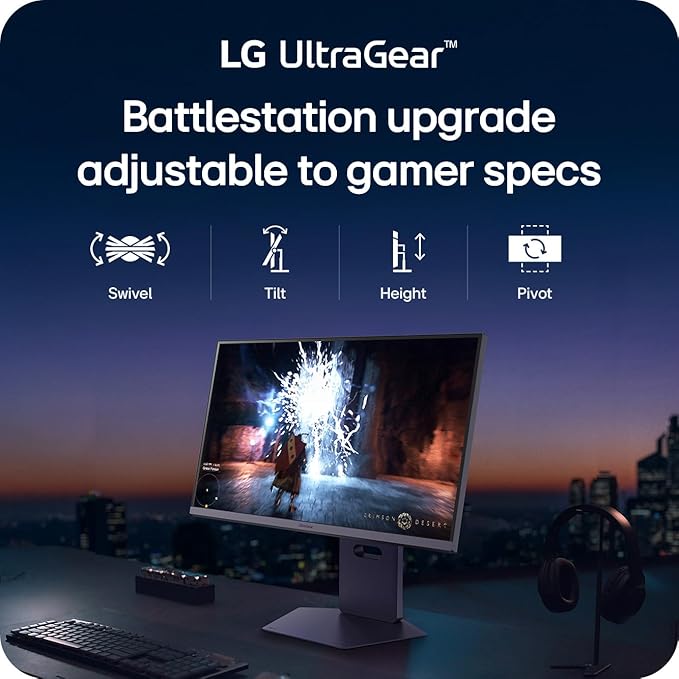 LG 27G850A-B 27-inch Ultragear 4K UHD (3840 x 2160) IPS Gaming Monitor Dual-Mode 240Hz 1ms NVIDIA G-Sync Compatible AMD FreeSync Premium Pro VESA DisplayHDR 600 HDMI DisplayPort 2.1 Black