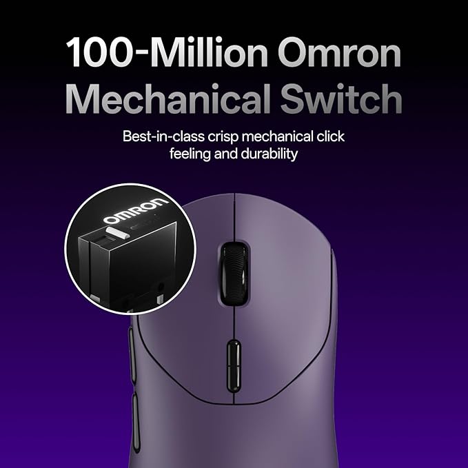 Rapoo VT2 Wireless Gaming Mouse True 8K Wireless Polling Rate 53g Lightweight Up to 750 Hr Battery Nordic nRF54L15 MCU 100-Million Mechanical Switch 10 Programmable Buttons Macro Enabled