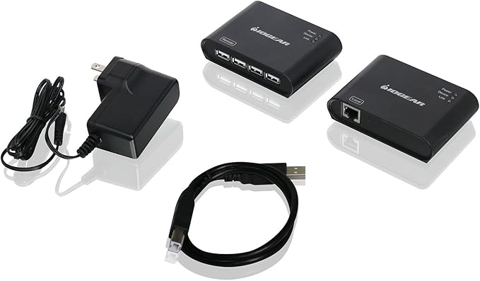 USB 2.0 4 Port USB Extender - Up To 165Ft - Cat5 Cat5e or Cat6 Ethernet - High Speed (480Mbps) - Plug-n-Play - TAA compliant - Windows - MacOS - GUCE64