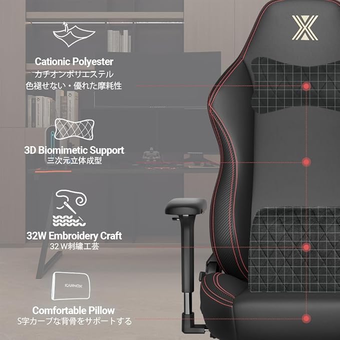 PC Gaming Chair Ergonomic Office Chair Desk Chair with Lumbar Support Flip Up Arms Headrest PU Leather Executive High Back Computer Chair for Adults Women Men (PU Black)