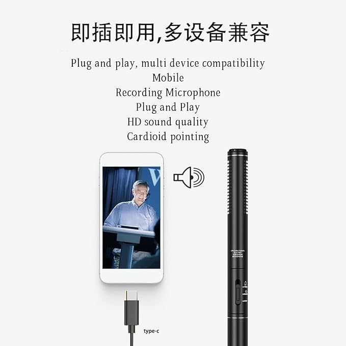 Tyenaza Handheld Interview Microphone Professional Wire Portable Reporter Microphone for Large Conferences Interviews Outdoor Celebrations Speeches Film Or Tv Productions