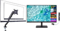 acer 27 FHD IPS Monitor w/ 4ms Response Time Anti Glare VESA Mount (100mm) HDMI VGA &amp Black Color with Dockztorm Hub &amp ErgoFlexy Single Monitor Mount
