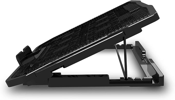 USB Laptop Cooler LED Light Metal Mesh Cooling Stand Stable Fan Speed for Notebook PC Computer Cooling Pad