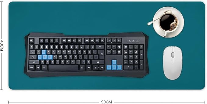 Desk Pad Large Mouse Pads Plain Teal Dark Blue Desk Mat for Computer Laptop &amp Gaming Desk Mousepad Writing Mat for GamerOffice &amp Home 16 x 36inch
