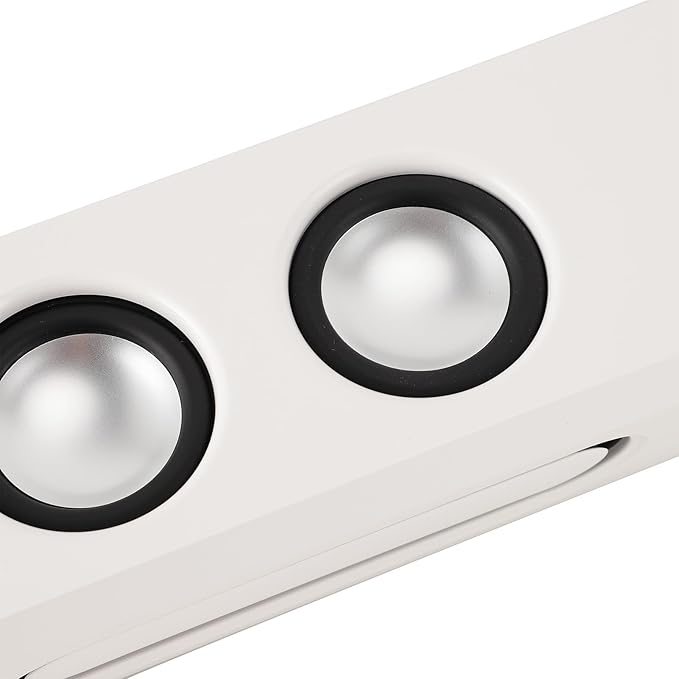 Goshyda Bluetooth Computer Speakers for PC Desktop Gaming PC Sound Bar 3.5mm Wired USB Powered HiFi Stereo Sound FM Radio 12/24 Hour Clock with Dual Alarms (White)