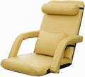 Floor Chair 6-Speed Adjustment Foldable Floor Chair Padded Gaming Sofa with Backrest for Living Room Bedroom No Assembly Required(Yellow)