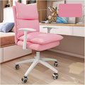 Computer Chair Home Backrest Lazy Leisure and Comfortable Swivel Chair with Wheels and Armrest Ergonomic Dormitory College Student Gaming Chair Desk Seat