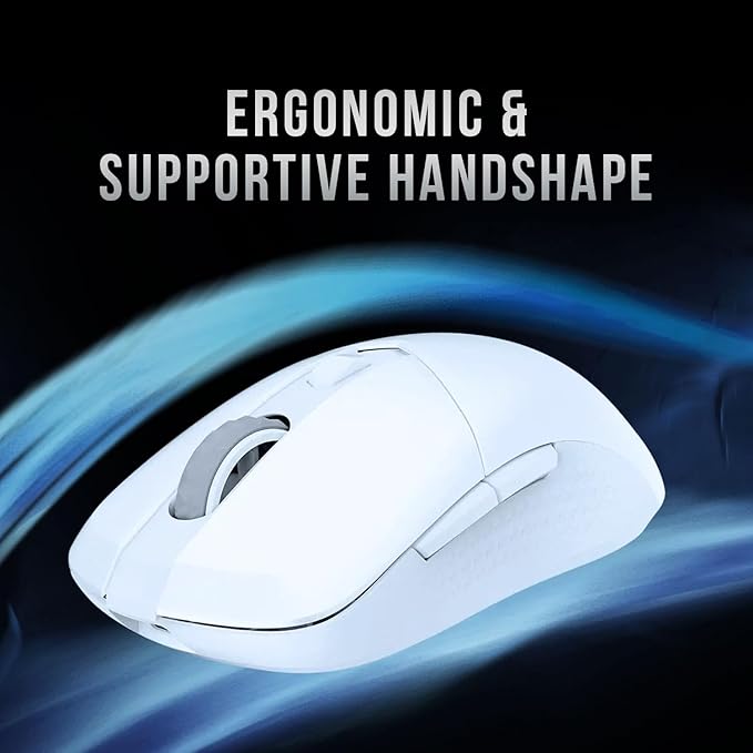 msi Versa 300 Wireless White Gaming Mouse 8000 DPI 30M+ Clicks Kailh Switch Optical Sensor Ergonomic Ambitextrous Hand Design RGB Light
