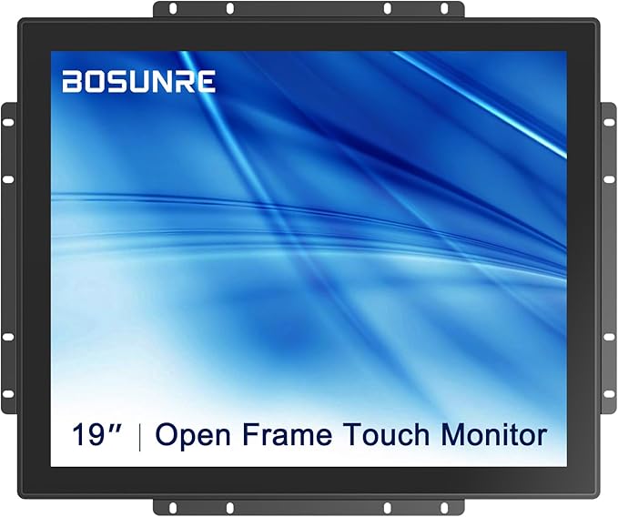 19 Inch 10-Point Multi-Touch Screen Monitor1280x1024 Industrial Touch Display with HD-MI+VGA Interface Black Open Frame Touch Monitor for Indusitrial Retail Commercial