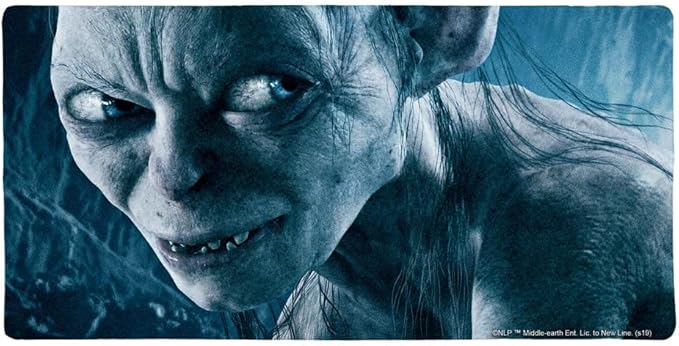 The Lord of The Rings Gollum Character Large Gaming Mouse Pad Desk Mat with Stitched Edges Non-Slip Base for Gamer Home and Office 31.5 x 15.7