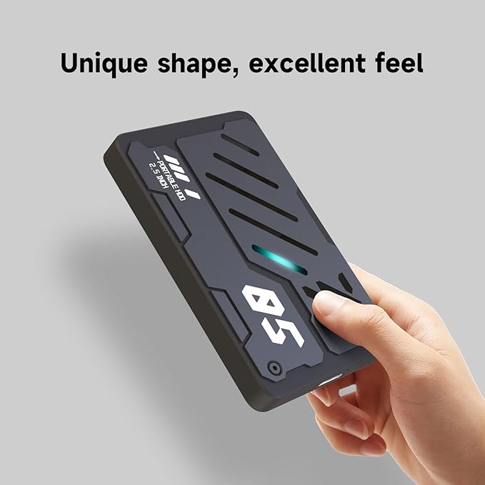 Pffiocix 2.5-Inch Portable External Hard - Fast USB 3.0 Aluminum Alloy Gamers Professionals - 160GB 1TB Storage Options(500GB)