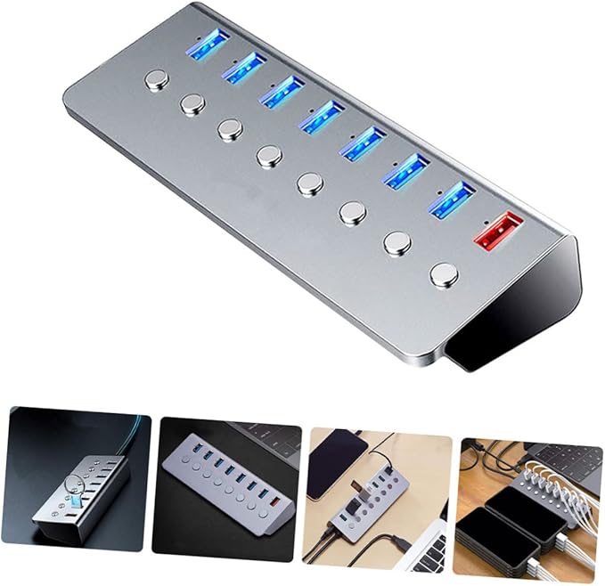 1pc USB Hub Ports USB Splitter Charging Port Compact Multi-Functional for Laptops and Portable Design for Travel and Work