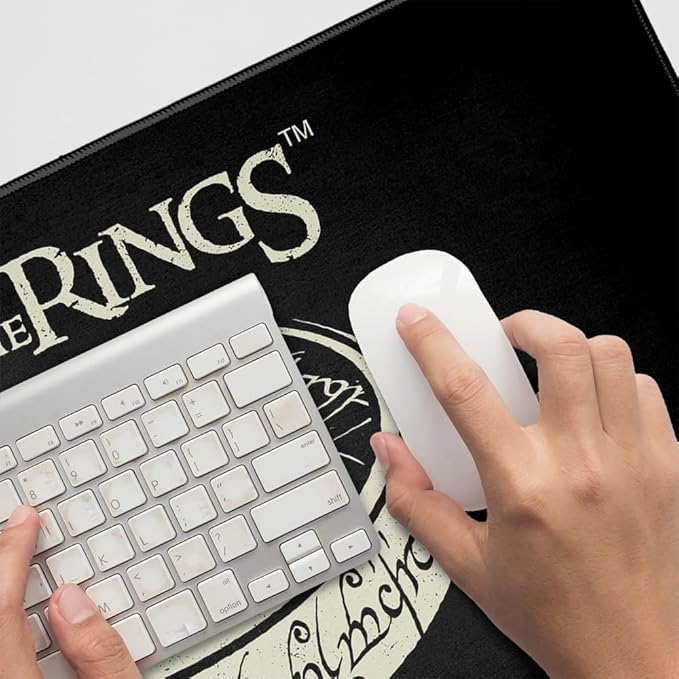 Lord of The Rings The Journey Large Gaming Mouse Pad Desk Mat with Stitched Edges Non-Slip Base for Gamer Home and Office 31.5 x 15.7
