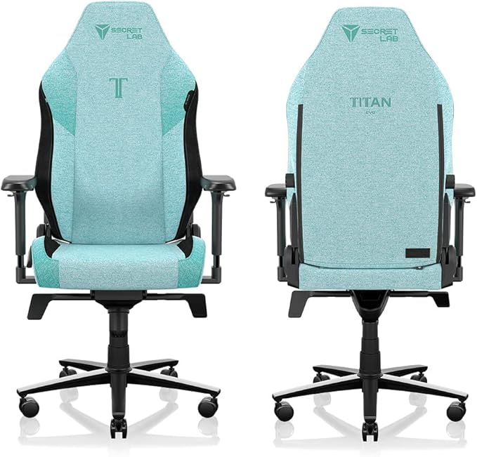 Secretlab Titan Evo Mint Green Gaming Chair - Reclining Ergonomic &amp Heavy Duty Computer Chair with 4D Armrests Magnetic Head Pillow &amp Lumbar Support - Big and Tall Up to 395lbs - Green - Fab
