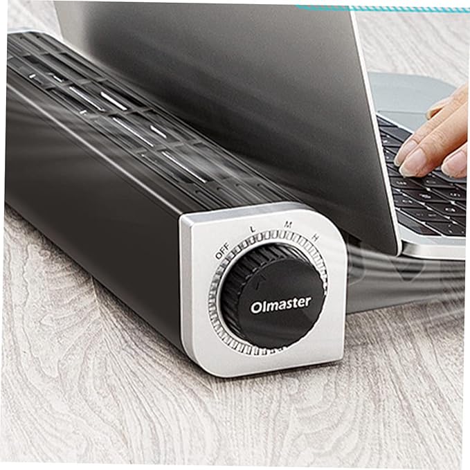 POPETPOP Usb Laptop Cooler Adjustable Fan Multipurpose Desktop Cooling Stand for Laptops and Notebooks Silent Design Compact Easy to Install Black