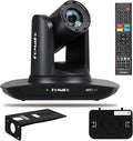 FoMaKo NDI PTZ Camera AI Auto-Tracking Gen 3 20x Optical Zoom LAN USB3.0 HDMI PTZ Camera for Church Services Worship Education (NDI 6 &amp NDI HX3) FMK20UH NDI-B (Black Color)