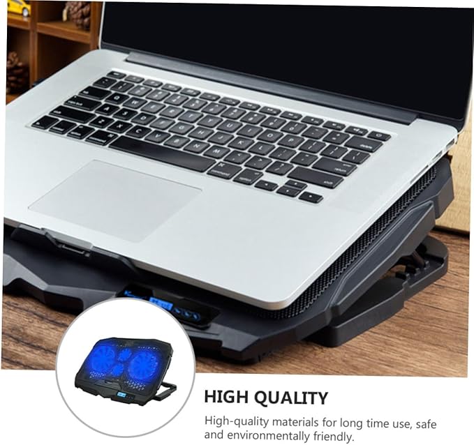 TEHAUX 1Pc Silent Laptop Cooling Pad with Quiet Fans Portable Laptop Cooler Stand for Notebooks Design for Heat Dissipation Speed