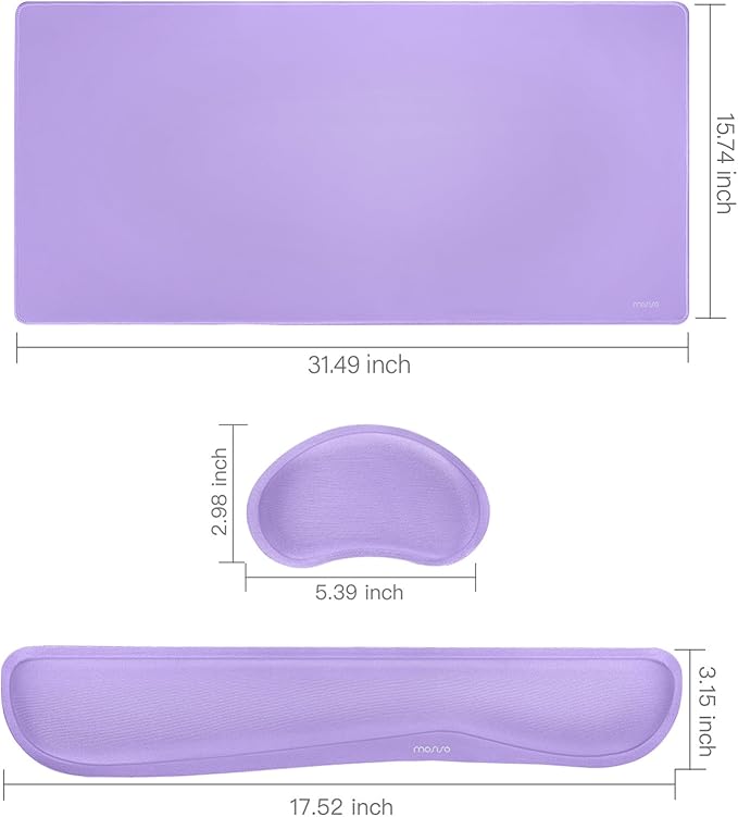 MOSISO Keyboard Mouse Pad SetLarge Gaming Mouse Pad&ampWrist Rest Support&ampCompatible with MacBook Air 13 Case 2022-2018 A2337 M1 A2179 A1932Bag&ampKeyboard Skin&ampWebcam Cover&ampScreen Pro