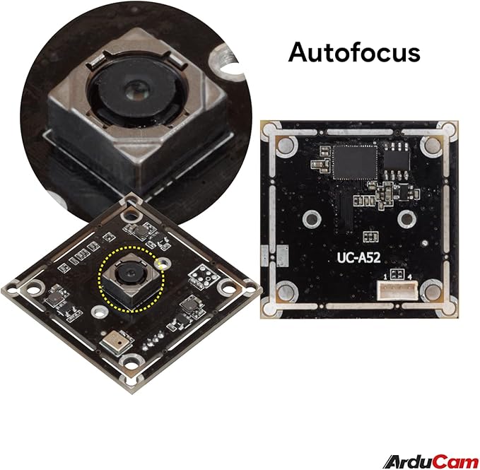 Arducam 8MP 1080P Auto Focus USB Camera Module with Microphone 1/3.2” CMOS IMX179 UVC USB2.0 Webcam Lightburn Camera for Windows Linux Android and Mac OS