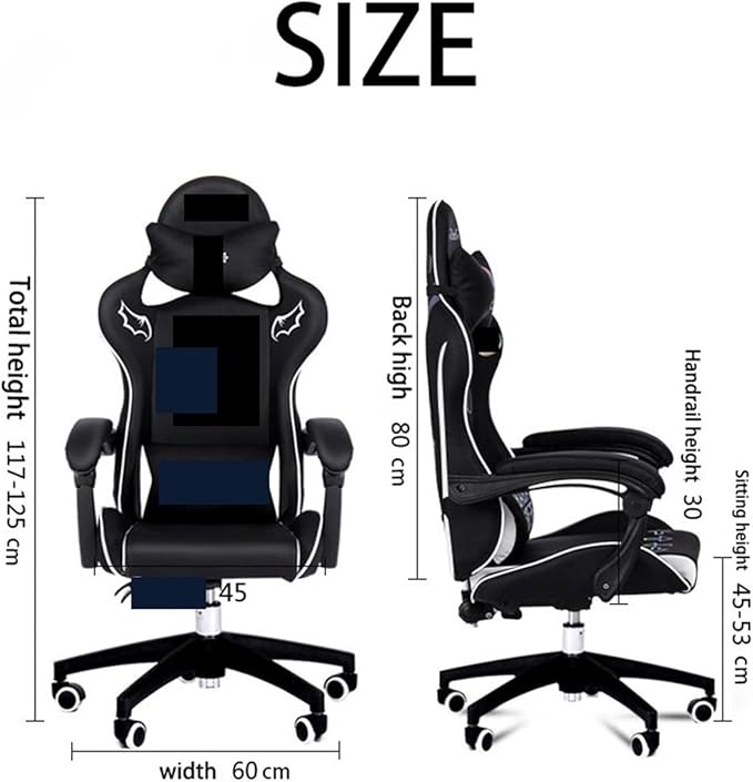 Computer Chair Gaming Chair Reclining Computer Chair Home Comfortable Chair Cafe Game Chair Chair Black Ren-874158