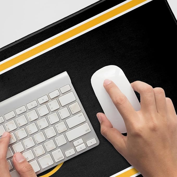 Colorado College Tigers Primary Logo Stripes Large Gaming Mouse Pad Desk Mat with Stitched Edges Non-Slip Base for Gamer Home and Office 31.5 x 15.7