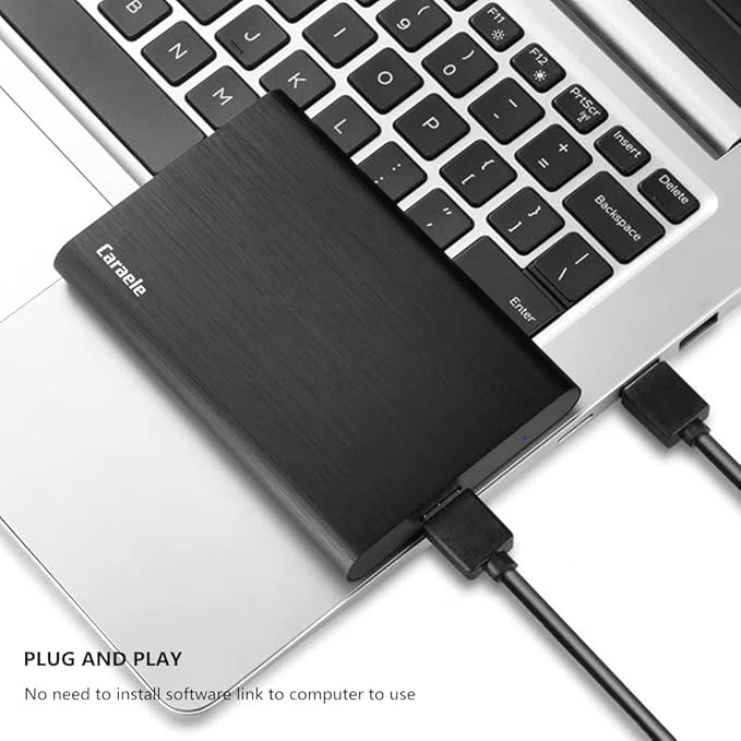 500GB Ultra Slim Portable External Hard Drive USB3.0 HDD Storage Compatible for PC Desktop Laptop MacBook Chromebook Xbox One Xbox 360 PS4 (Black)