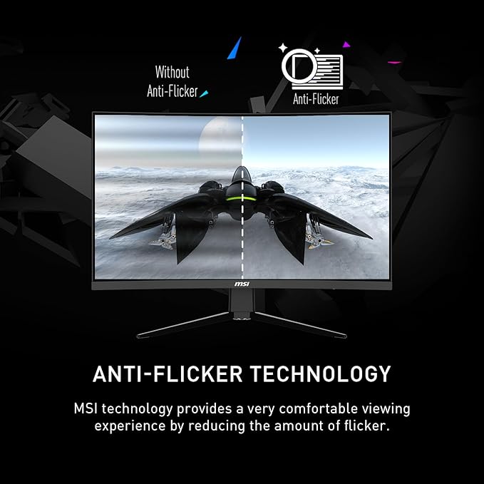 msi G273CQ 27 Gaming Monitor 2560 x 1440 (QHD) VA 170Hz FreeSync Premium HDR Ready HDMI Displayport Tilt