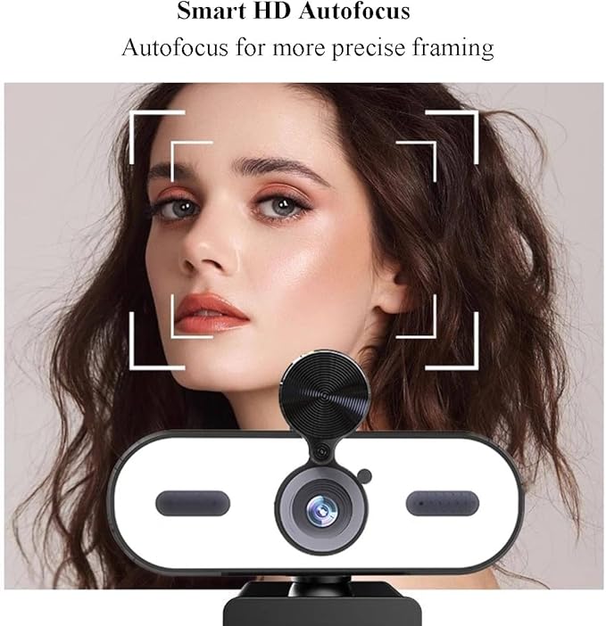 GIZNXBA Webcam for PC Laptop Desktop Computer USB Webcam with Microphone for Streaming HD Light Correction Clear Stereo Audio for Meeting/Online Video Calls(2K)