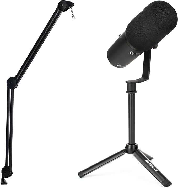 PreSonus Revelator Dynamic USB Microphone with Onboard DSP Studio-Quality Sound Cardioid Polar Pattern Adjustable Desk-Mounted Boom Arm Perfect for Streaming Podcasting Gaming and Recording