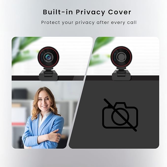 UltraCam L52 4K Webcam 1080P 60FPS 90° FOV AI Framing Remote Control Privacy Cover Noise-Canceling Mic
