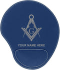 LaserGram Mouse Pad Freemason Symbol Personalized Engraving Included (Dark Blue)