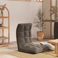 Folding Floor Chair Folding Gaming Sofa Chair Floor Sofa Lazy Sofa Lounge for Playing Reading Meditating Room Recliner Dark Gray Fabric -40