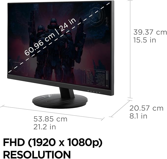 ViewSonic VX2416A 24 Inch 1080p 1ms 120Hz IPS Gaming Monitor with Eye Care USB C HDMI 1.4 and DisplayPort Inputs