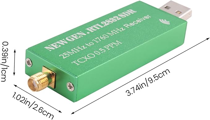USB Adapter RTL-SDR RTL2832U + R820T2+ 1Ppm TCXO TV Tuner Stick Receiver