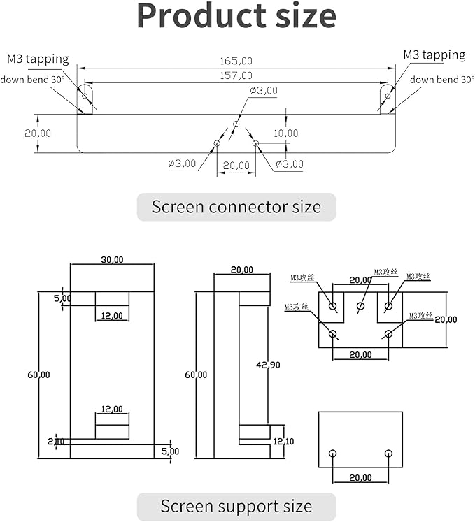 Yahboom 7 Inch Display Screen Metal Bracket Stand for ROS/RPi/Jetson and Other Conventional Robots