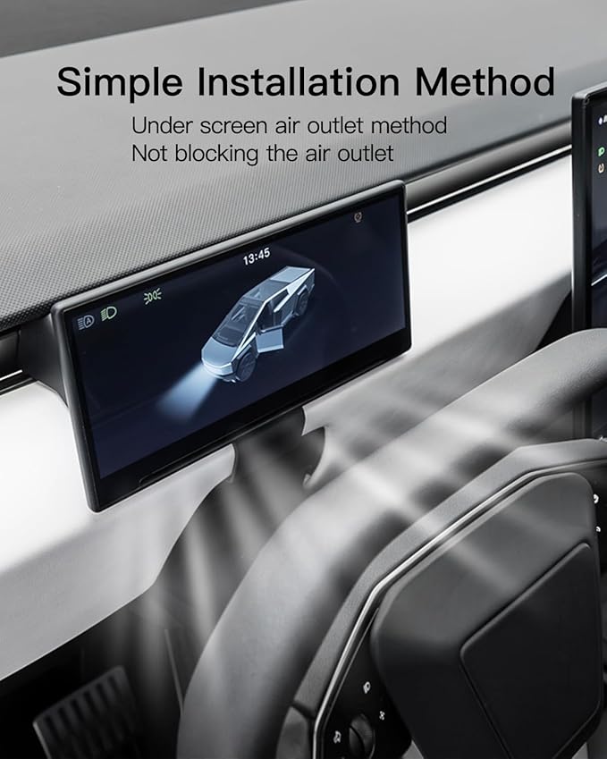 Style 8.9 Inch Smart Gauge Center Console for Tesla Cybertruck1920 * 720 HD Touch ScreenWider Viewing Angle of Large ScreenNavigationNo Broken/No Hole