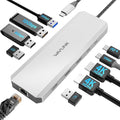 Laptop Docking Station WAVLINK 10Gbps Docking Station with Dual HDMI 100W PD in 10Gbps USB-A/C 3.2 5Gbps USB-A USB2.0 Gigabit Ethernet for Dell/HP/Lenovo etc Windows Systerm Computer Only